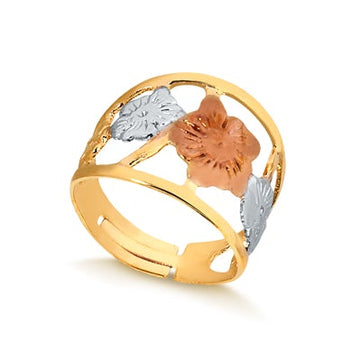 18K Gold Layered Oro Laminado Ring  Split-Shank